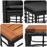  Zunanja garnitura za sedenje 7 pcs Črna in Temno siva Poliester, (5000270752) | Shoptok.si