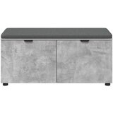 Haldna klop z blazino z vrati Betonsko siva 100 x 38 x 46 cm, (5000155697) | Shoptok.si