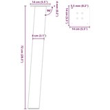  Konzolne noge za stol 4 kom prirodni čelik 72 cm čelik | shoptok.hr