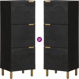  Visoka komoda crna 40 x 33 x 110 cm od konstruiranog drva | shoptok.hr