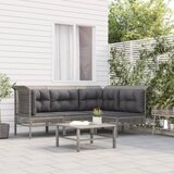 Maison Chic Seti vrtnega pohištva - Vrtna garnitura - Vrtni pohištvo set 4-delna z blazinami siv poli ratan, (21820761) | Shoptok.si