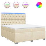  The Living Store Box spring postelja z vzmetnico krem 200x200 cm blago - Box Spring Postelja, (21496891) | Shoptok.si