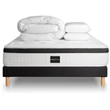 Celoten paket za posteljo - Vzmetnica 200x200 cm + vzmetnica z letvami (komplet) + 2 vzglavnika + odeja - Privilège, (21614262)
