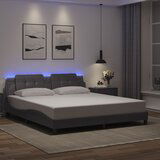 Furnova Posteljni okvir z LED lučkami siv 180x200 cm umetno usnje, (21941275) | Shoptok.si