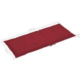  Jastuci za vrtne stolice 2 kom boja vina 120x50x3 cm od tkanine | shoptok.hr