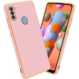 Cadorabo Ohišje, združljiv s Samsungom v sijajnem roza - zlati - zaščitni pokrov iz fleksibilnega silikona TPU in z zaščito pred kamero, (20593464) | Shoptok.si