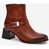 Zazoo Leather Women's Ankle Boots with Buckle | shoptok.hr