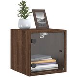  Noćni ormarić sa staklenim vratima boja hrasta 35 x 37 x 35 cm | Eponuda.com