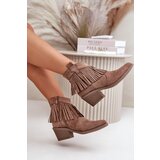 S. BARSKI Women's Cowboy Boots With Zip Eco Suede Brown S.Barski | Eponuda.ba