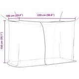  Mreža protiv komaraca za krevet 156 mreža 3 pcs Crna Poliester | shoptok.hr