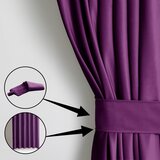AmeliaHome Curtain VELVET color violet style classic silver eyelets type of material - textiles velvet 140x245 | shoptok.hr