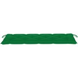  Složiva vrtna klupa s jastukom 159 cm od masovne tikovine Zelena 150 cm | Shoptok.si