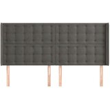  Uzglavlje s ušima tamnosivi 203x16x118/128 cm baršunasti | shoptok.hr