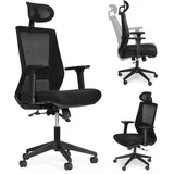 ergonomska uredska stolica s okretnim mehanizmom i podesivom visinom – crna