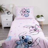 Jerry Fabrics Rožnata enojna bombažna otroška posteljnina 140x200 cm Lilo a Stitch "Universe" – | Shoptok.si