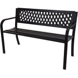 ProGarden Roma metalna vrtna klupa za dve osebe 119 × 50 × 75 cm – črna | Shoptok.si