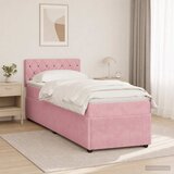  Boxspring krevet s madracem Ružičasta 90 x 190 cm Baršun | shoptok.hr