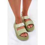 Boto Women's Platform Sandals With Velcro Green Nitepira | shoptok.hr