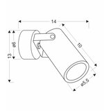  Gary Zidna Lampa Crna 1x15W GU10 ( 15108 ) | Eponuda.com