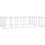 vidaXL Zunanji pasji boks pocinkano jeklo 33,88 m² | Shoptok.si