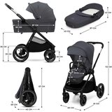 Kinderkraft kolica za bebe 2U1 nea 2 deep grey KSNEA002DGR20