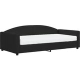  Dnevni krevet s madracem crni 100 x 200 cm od tkanine | Eponuda.com