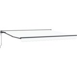 vidaXL Skrovita tenda Bijelo 400x300 cm Poliester i aluminij i tkanina | shoptok.hr