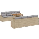  Set od 7 dijelova vrtne sofe s jastučićima Bež Poli Ratan | shoptok.hr