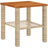  Vrtni stol bež 40x40x42 cm od poliratana i drva bagrema | Eponuda.com