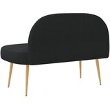  Oblikovana klupa s naslonjačem Crna 110 x 60 x 76 cm Poliester | Eponuda.com