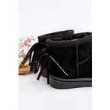 Boto Children's Furry Fringed Snow Boots Black Mikyla | Shoptok.si