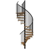 Minka Spiralno stopnišče Spiral Smart (Premer: 120 cm, Črna, Barva stopnice: Hrast, Višina nadstropja: 305 cm) | Shoptok.si