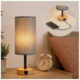  Brilagi - Stona lampa sa USB portom TABLON 1xE27/25W/230V hrast/crna/siva | Eponuda.com