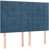  Za krevet s uzglavljem tamnoplavi 140x200 cm baršunasti | shoptok.hr