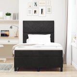  LED Box Spring Krevet s uzglavljem Crna 120 x 190 cm Baršun | shoptok.hr