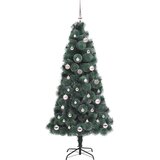 vidaXL Umjetno božično drevo s svetlobno in okrasno kroglo 150 cm | Shoptok.si