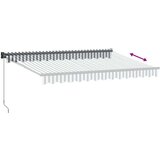 Tenda Zložljiva tenda antracit in bela 3,5x2,5 m tkanina in aluminij | Shoptok.si
