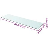  Ploče za police 2 kom staklene prozirne 110 x 30 cm | shoptok.hr