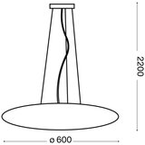 Ideal Lux luster na sajli glory 5xE27/60W/230V prečnik 60 cm, beli | Eponuda.com