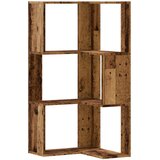  Kutni regal za knjige s 3 razine staro drvo 50x50x102cm drveni | Eponuda.com