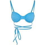 Trendyol Bikini Top - Blue - Plain Cene