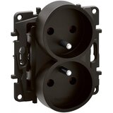 Legrand Dupla kućna utičnica bez rama 250V/16A NILOE crna Cene