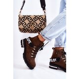 Boto Suede Warm Boots With A Belt Dark Brown Aurelio | ePonuda.com