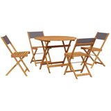  5-dijelni vrtni blagovaonski set antracit od tkanine i drva | shoptok.hr
