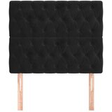  Uzglavlje crno 100x7x118/128 cm baršunasto | shoptok.hr