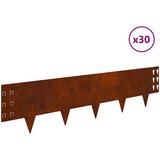  Ograda oko Travnjaka 30 pcs 100 x 25 cm Čelik Rđa | shoptok.hr