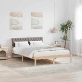  Kovinska posteljna konstrukcija Rjava in taupe 150 x 200 cm, (5000084075) | Shoptok.si