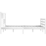  Okvir za krevet od masivnog drva bijeli 200 x 200 cm | shoptok.hr