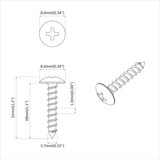  Čavao s Navojem 2 pcs Crna M4 x 28 mm Čelik | shoptok.hr