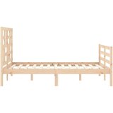  Okvir kreveta s uzglavljem 140 x 190 cm od masivnog drva | shoptok.hr